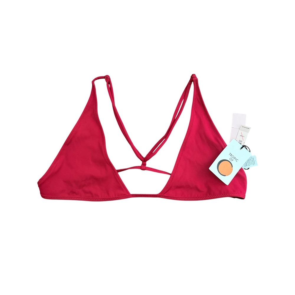 Women's Red Triangle Bikini Top - Unbranded
